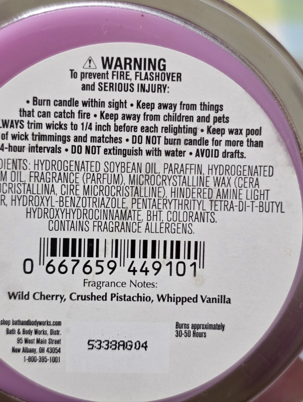 Bath & Body Works Sweetheart Cherry Soy Wax Candle 8oz NEW RARE - Picture 5 of 6